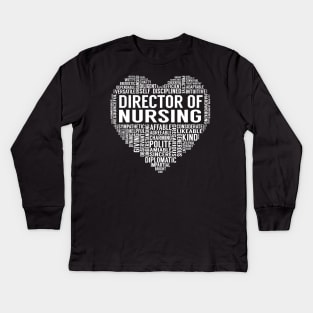 Director Of Nursing Heart Kids Long Sleeve T-Shirt